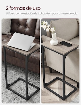 Mesa auxiliar armable Byram Songmics Home de madera