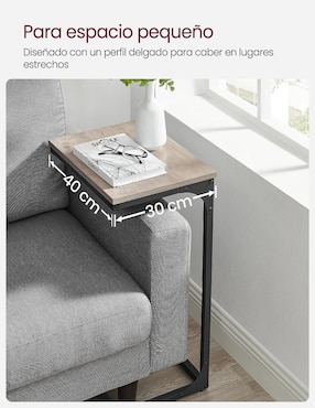 Mesa auxiliar armable Byram Songmics Home de madera