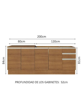 Gabinete armable Glamy Madesa de MDP