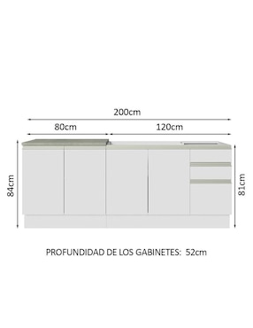 Gabinete armable Glamy Madesa de MDP