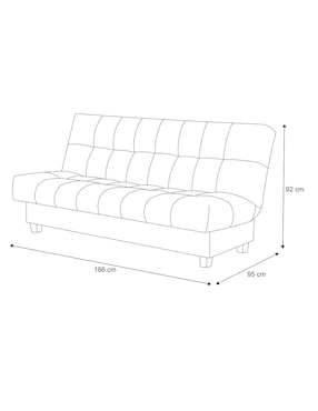 Sofá cama Lezama Re Artdeco de madera
