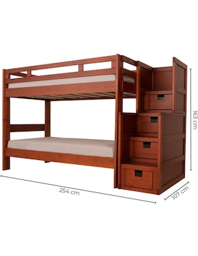 Litera Andes Sochic de madera individual