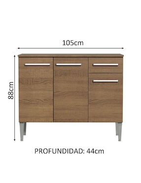 Gabinete armable Emilly Madesa de MDP