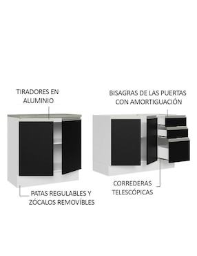 Gabinete armable Glamy Madesa de MDP
