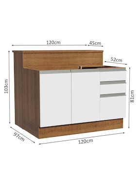 Gabinete armable Glamy Madesa de MDP