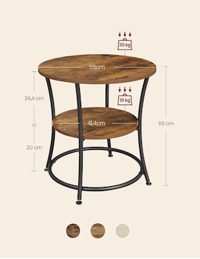 Mesa auxiliar armable Corin Songmics Home