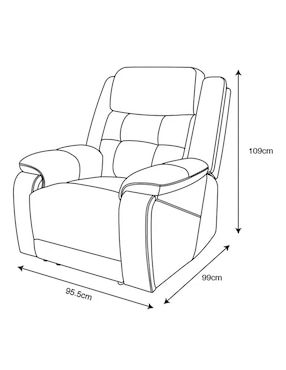 Reclinable Heuman Brand de piel