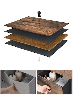 Cómoda Bellah Songmics Home de mdf y madera