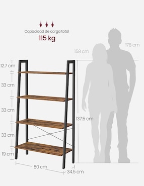 Librero armable Barnet Songmics Home de madera
