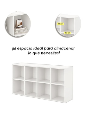 Librero armable 8 Cubos Ilios Innova de MDF