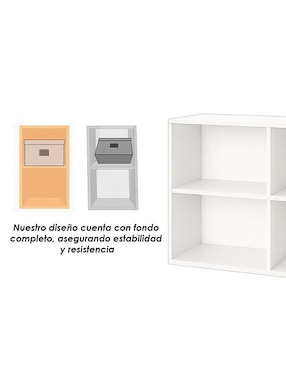 Librero armable 8 Cubos Ilios Innova de MDF