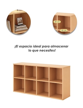 Librero armable 8 Cubos Ilios Innova de MDF