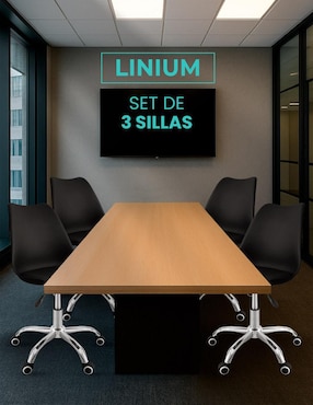 Silla de escritorio 3 piezas Linium