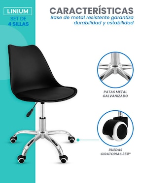 Set silla de escritorio 4 piezas Linium