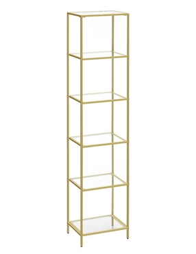 Librero armable Baris Songmics Home de vidrio