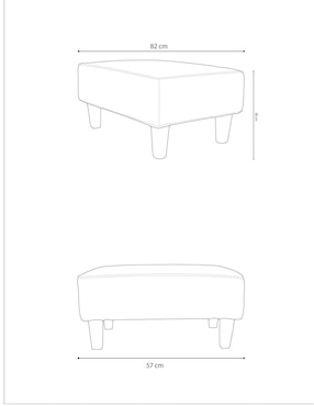 Juego de asiento con taburete Tamoa Toura