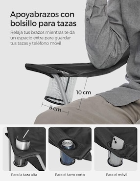 Silla plegable 2 piezas Sandy Songmics Home