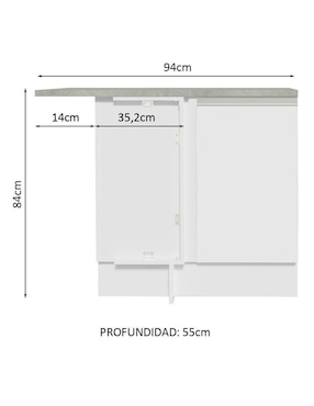 Gabinete armable Glamy Madesa de MDP