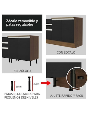Gabinete armable Glamy Madesa de MDP
