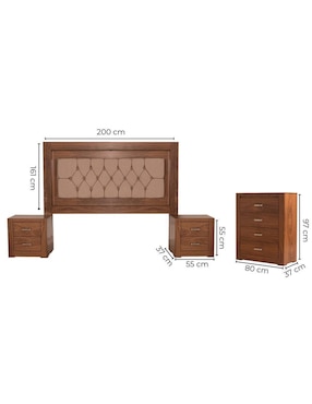 Set recámara Sochic Zanetti de MDF