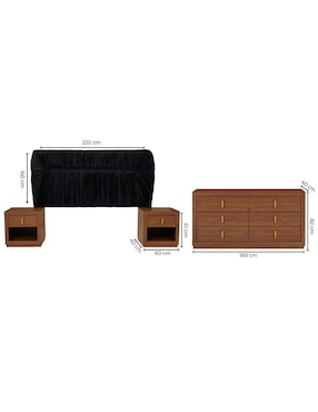 Set recámara Sochic Umea de MDF
