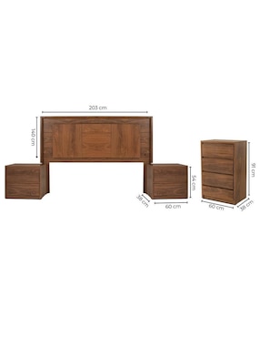 Set recámara Sochic Amida de MDF