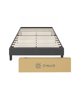 Base para cama armable Curtis Zinus de chapa madera