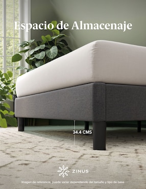 Base para cama armable Curtis Zinus de chapa madera