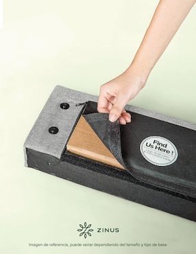 Base para cama armable Curtis Zinus de chapa madera