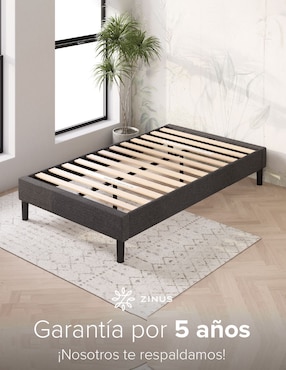 Base para cama armable Curtis Zinus de chapa madera