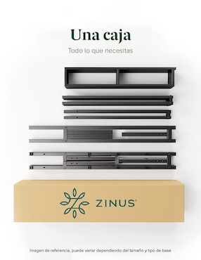 Base para cama armable Justin Zinus de acero inoxidable