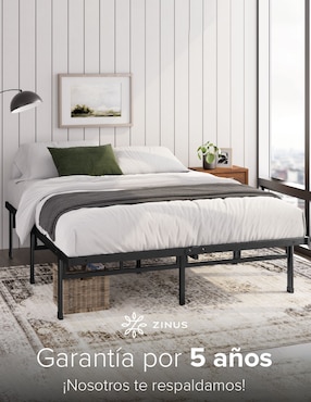 Base para cama armable Justin Zinus de acero inoxidable