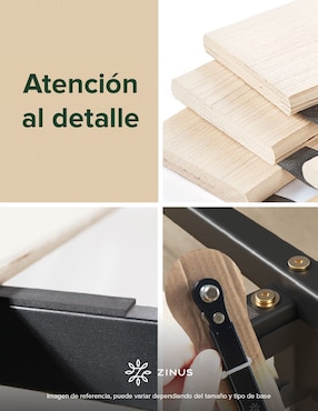 Base para cama armable Ellie Zinus de madera