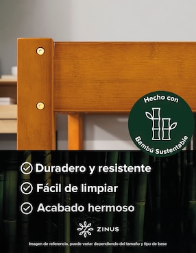 Base para cama armable Ellie Zinus de madera