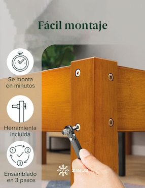 Base para cama armable Ellie Zinus de madera