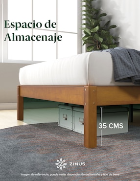 Base para cama armable Ellie Zinus de madera