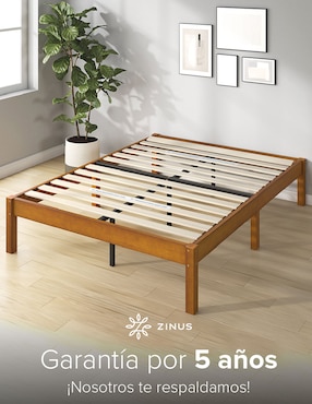 Base para cama armable Ellie Zinus de madera