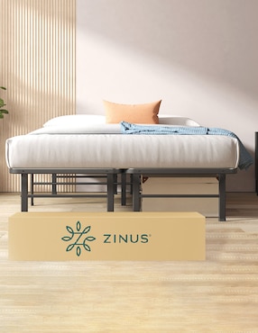Base para cama armable Rumi Zinus de acero inoxidable
