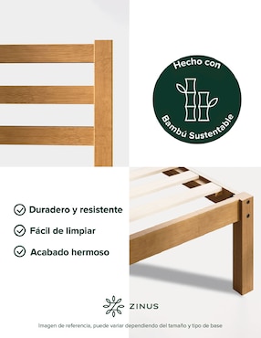 Base para cama armable Leah Zinus de madera