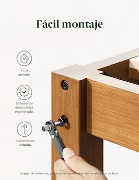 Base para cama armable Leah Zinus de madera