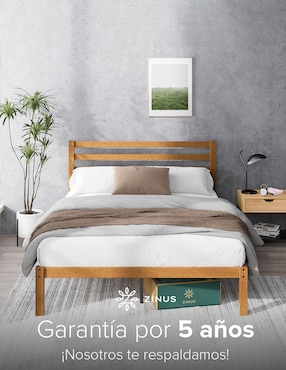 Base para cama armable Leah Zinus de madera