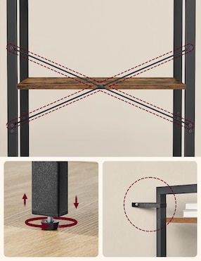 Librero armable Barnet Songmics Home de madera