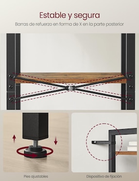 Librero armable Barnet Songmics Home de madera