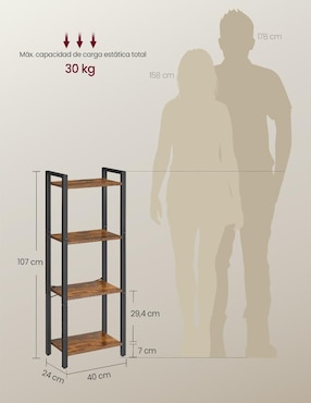 Librero armable Barnet Songmics Home de madera