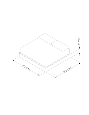 Base para cama armable Nusa Haus de madera álamo King Size
