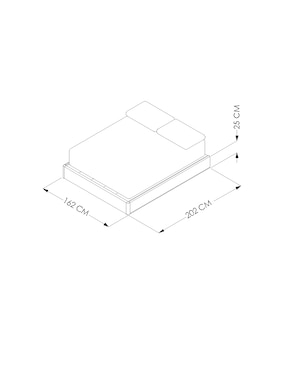 Base para cama armable Nusa Haus de madera álamo Queen Size