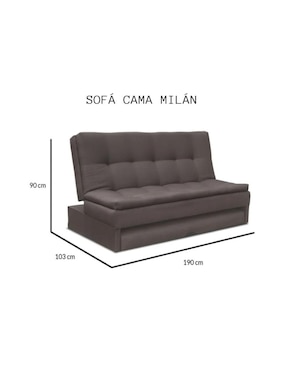 Sofá cama Milán Atlas del Descanso de poliéster