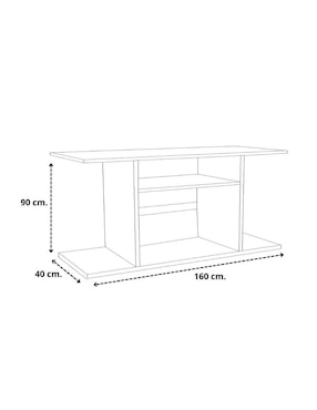 Mueble de TV armable Hogare de melamina