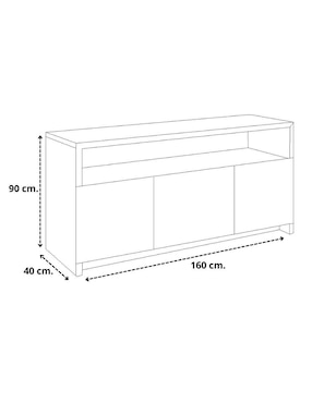 Mueble de TV armable Hogare de melamina