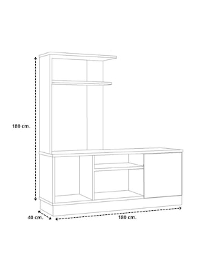 Mueble de TV armable Hogare de melamina